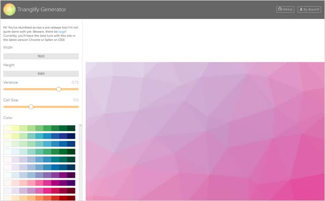 Trianglify-generator