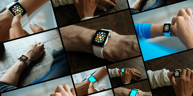 5 realistic Apple Watch mockups