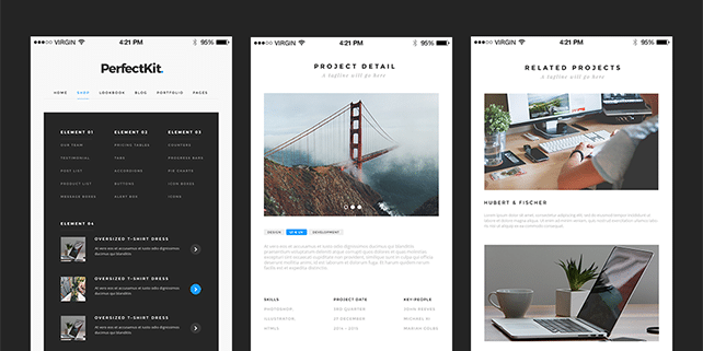 PerfectKit – modern UI kit (desktop & mobile ready)