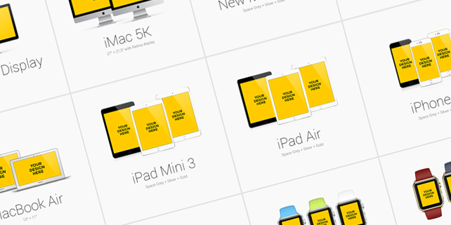 Apple devices vector mockups