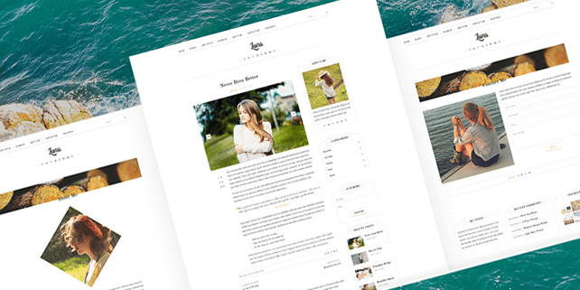 Luna – elegant blog PSD template