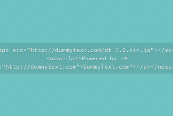 DummyText – an easy way to fill your webpages with content