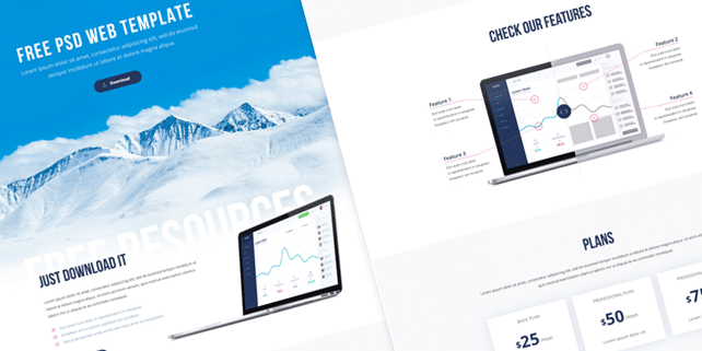 Enyo – clean, one page PSD template