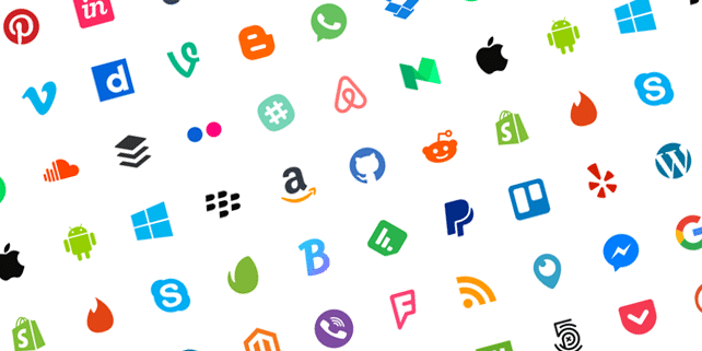 70 social media flat vector icons