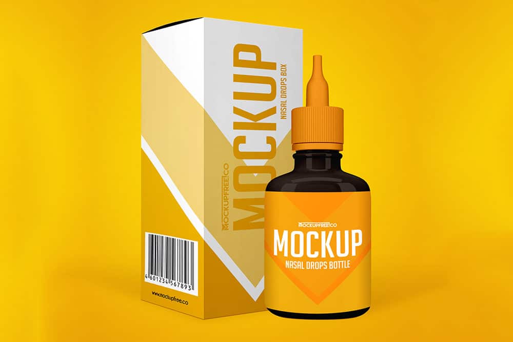 2 Free Nasal Drops PSD Mockups