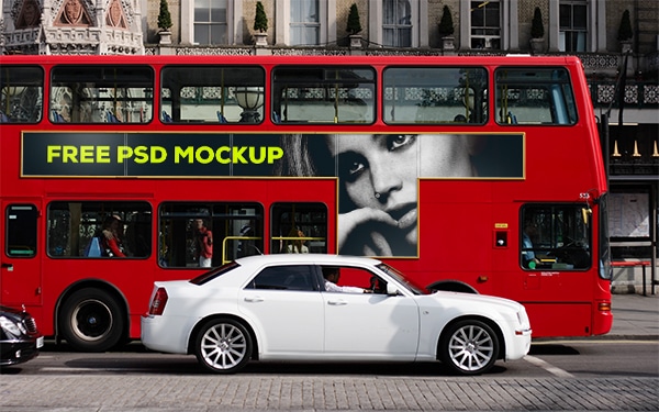 London Bus Billboard Mockup