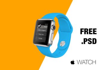 Custom Color Strap Apple Watch Free Mockup