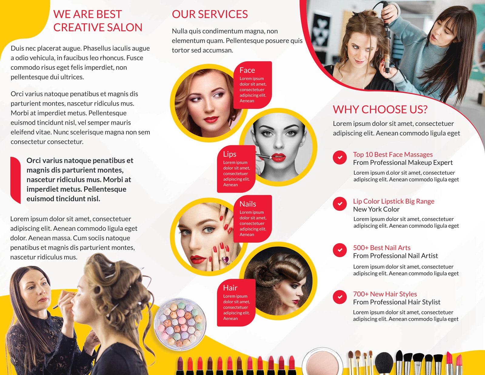 PSD Brochure Mockup for Beauty Business Promotion - DesignHooks