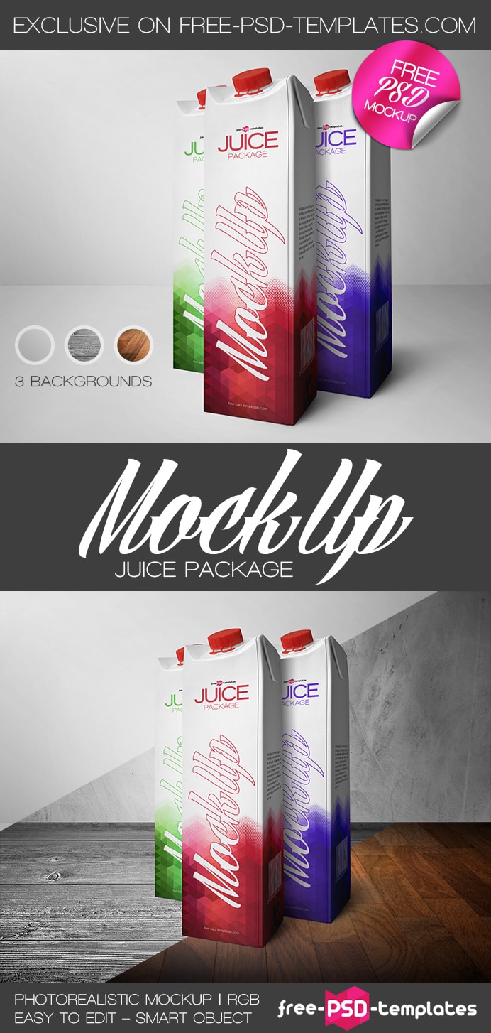Download Free Juice Carton Box Mockup in PSD - DesignHooks