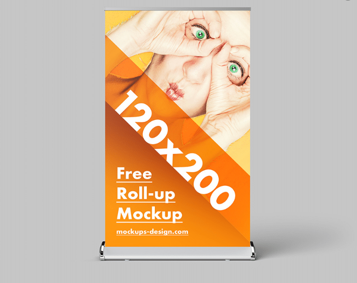 Download Roll-up Banner PSD Mockup Free Download - DesignHooks PSD Mockup Templates