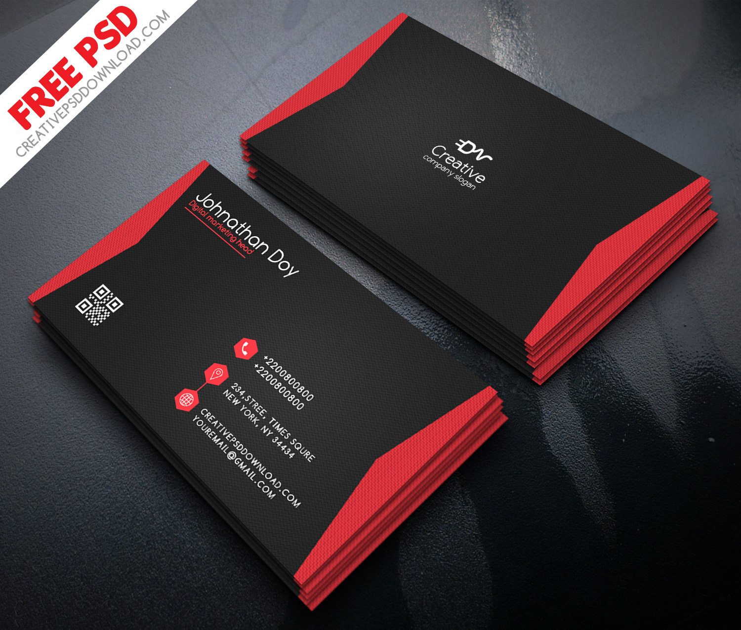 Business Card PSD Mockup Download for Free - DesignHooks Within Creative Business Card Templates Psd