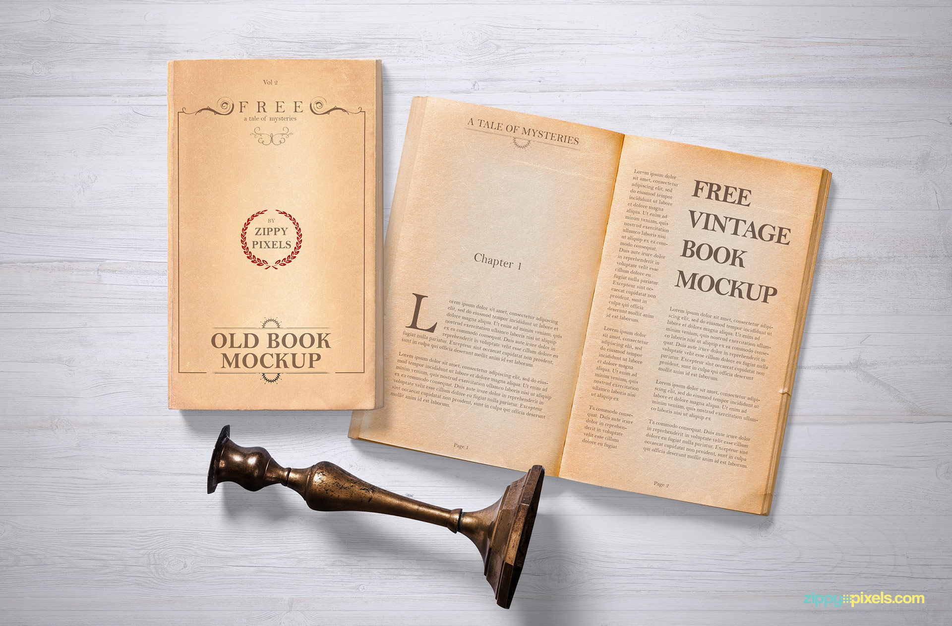 Vintage Book PSD Mockup Available for Free - DesignHooks