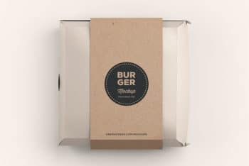 Burger Box Package Mockup