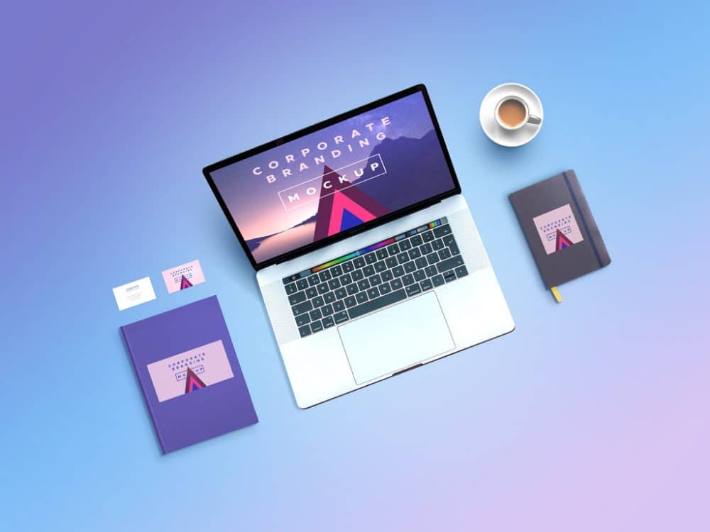 Corporate Branding MacBook Mockup