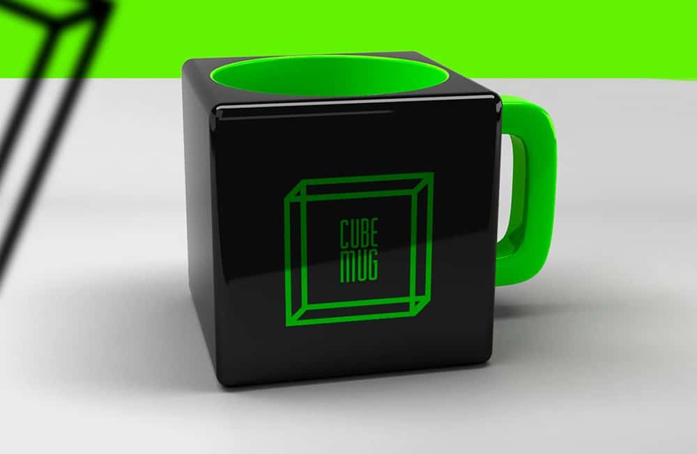 Cube Mug Mockup