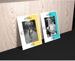 Flyer PSD Mockup with Two Different Outlook