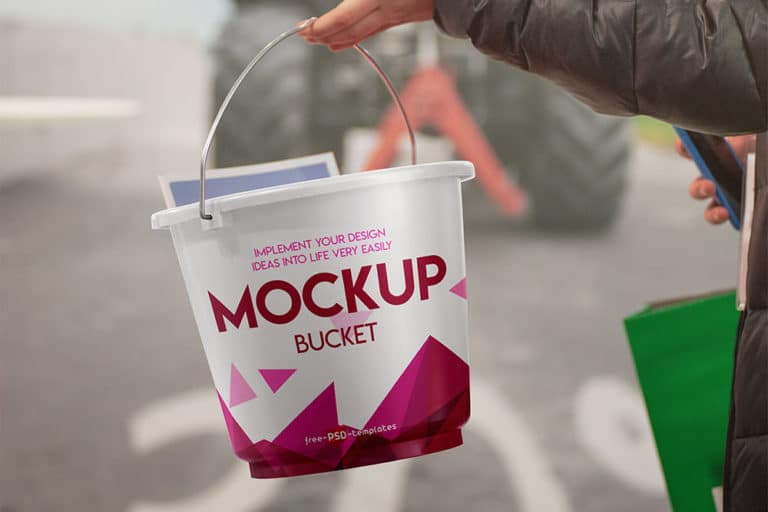 Free Bucket PSD Mockup for Your Next Project- DesignHooks