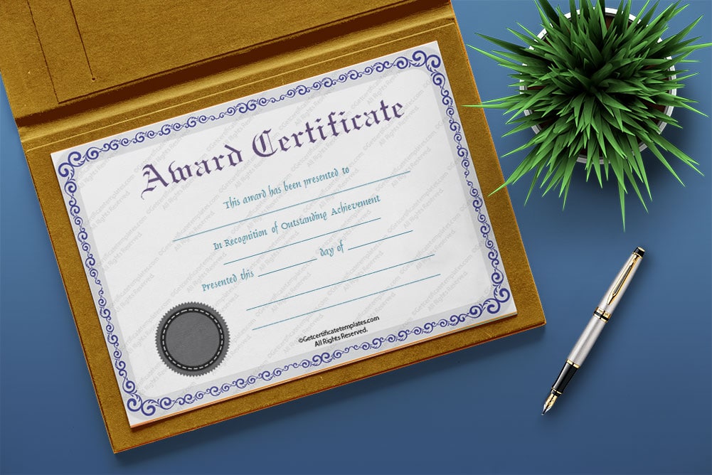 free certificate mockup