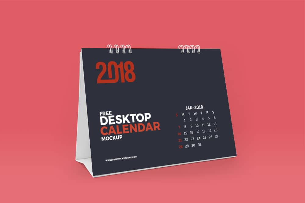 Download Free Desktop Calendar Mockup Designhooks PSD Mockup Templates