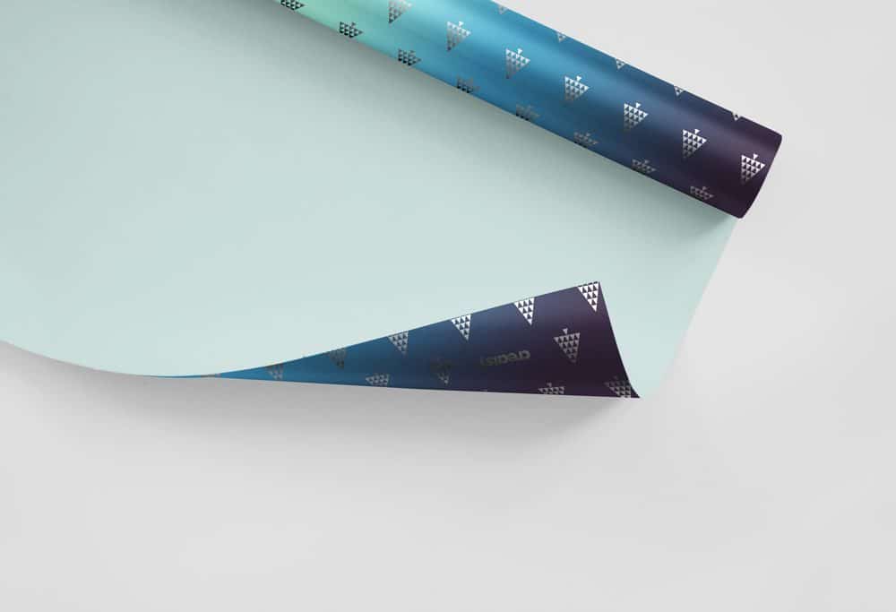 Shimmering Gift Wrapping Paper Free Mockup