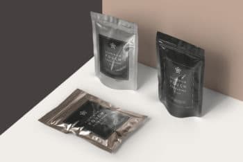 Free Metal Foil Packaging PSD Mockup