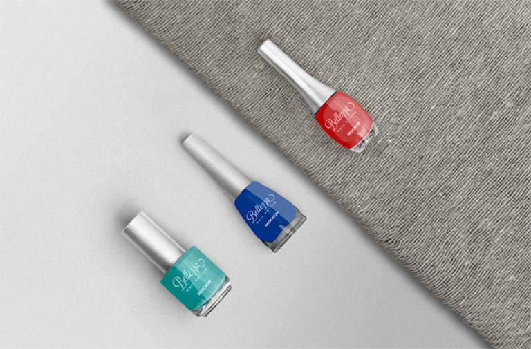 Download Beautiful Free Nail Polish Mockup for Your Nail Care Products