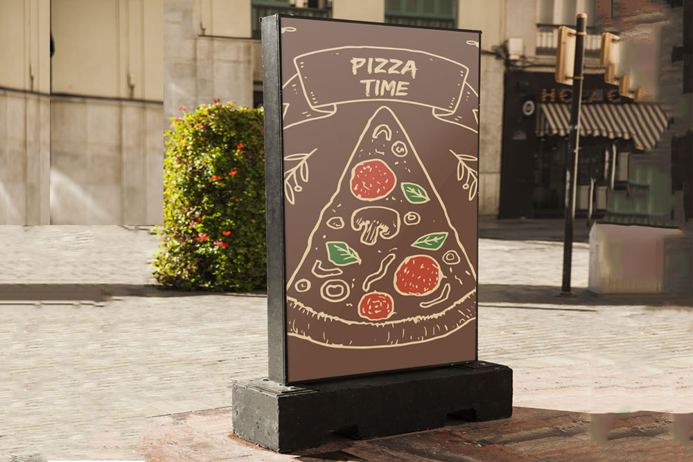 free pizza billboard mockup