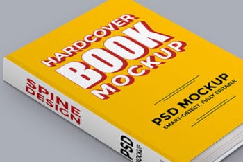 Free Download Hardcover Book Mockup in PSD - Designhooks