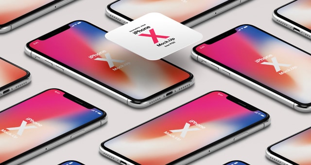 Stylish iPhone X PSD Mockup Design