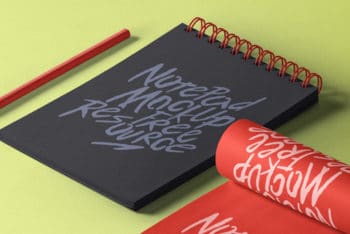 Classy Designed Notepad PSD Mockup