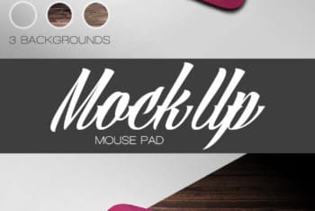 Free Customizable Mousepad Mockup in PSD