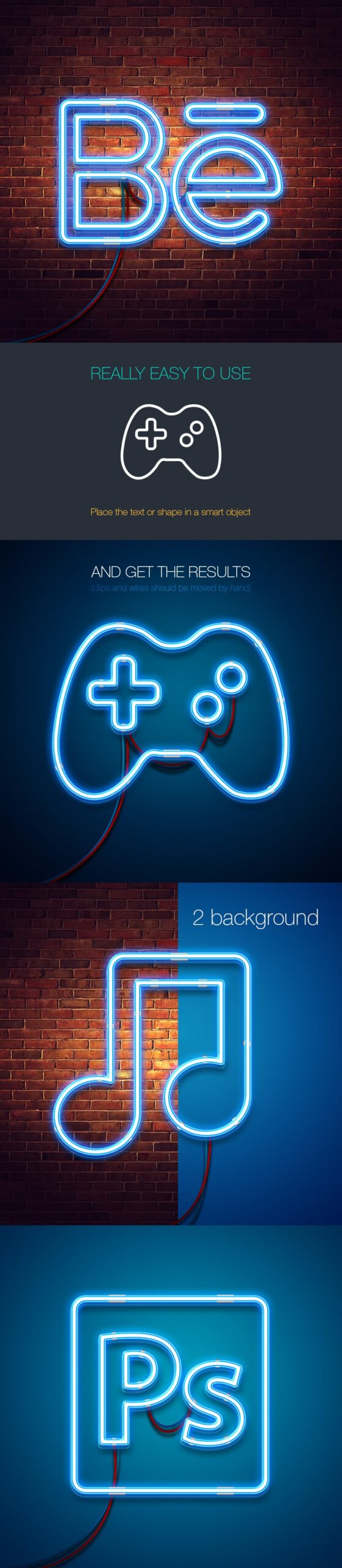 Customizable Neon Mockup