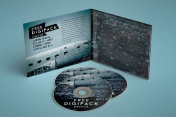 Free Customizable Digipack Mockup in PSD
