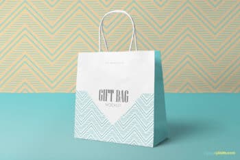 Wonderful Gift Bag PSD Mockup