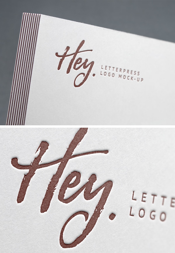 Letterpress Logo Mockup