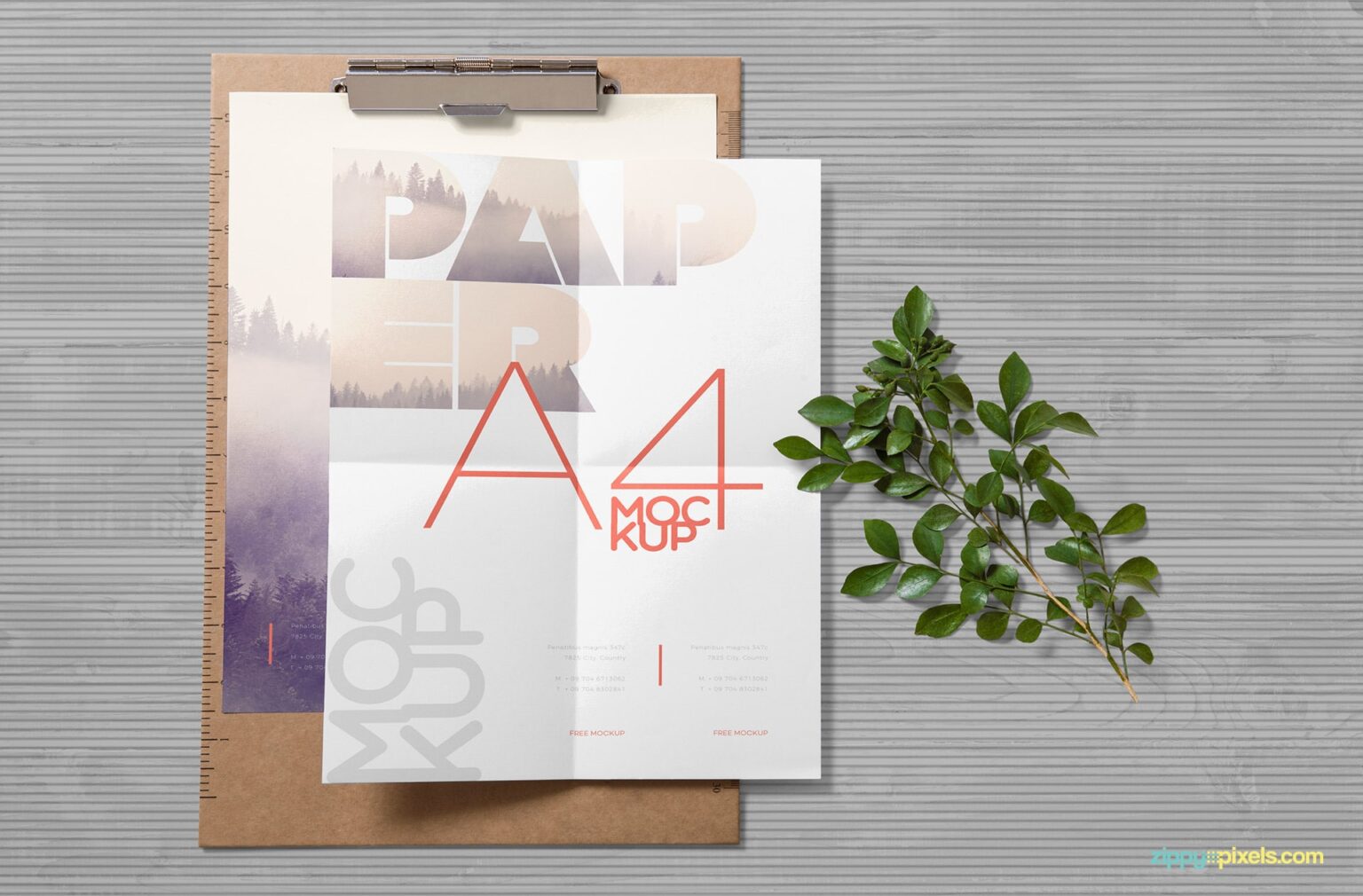 Paper PSD Mockup Download for Free - DesignHooks