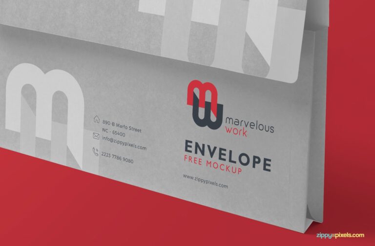 Free Customizable Flap Folder Mockup in PSD - DesignHooks