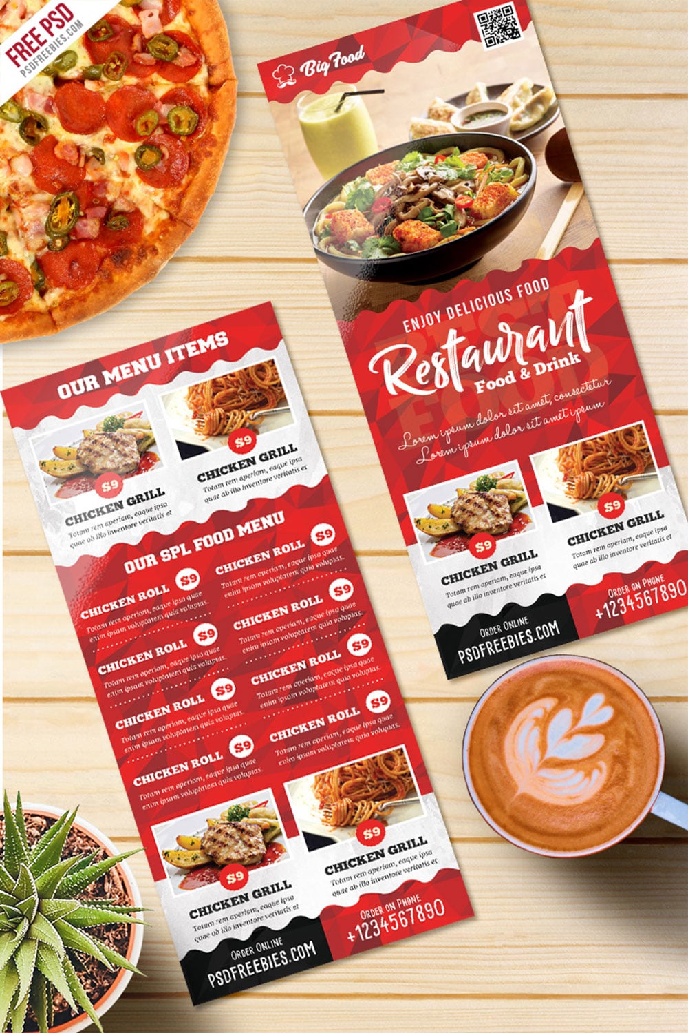 Download Download This Free Restaurant Menu Card Mockup in PSD - Designhooks