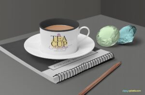 Download Tea Cup PSD Mockup Scene Download Free - DesignHooks