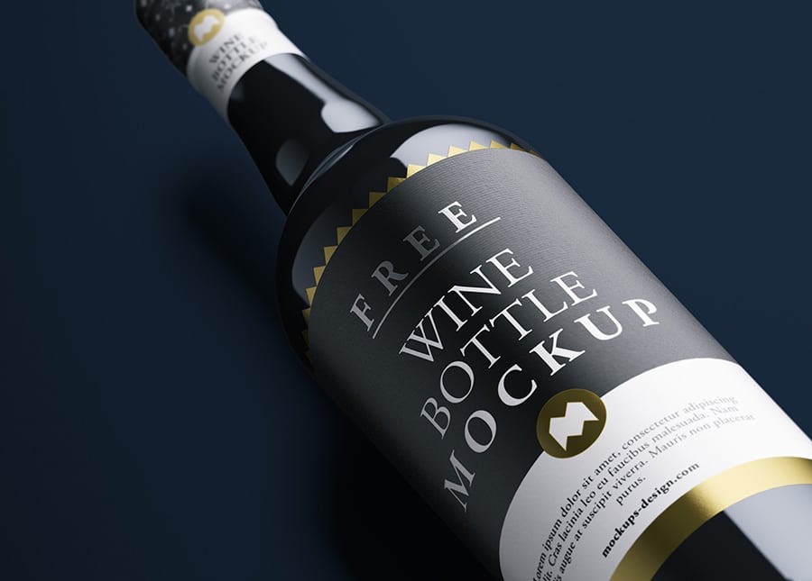 Wine Bottle PSD Mockup Download for Free - DesignHooks