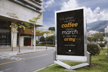 Free Download Outdoor Advertising Mockup in PSD