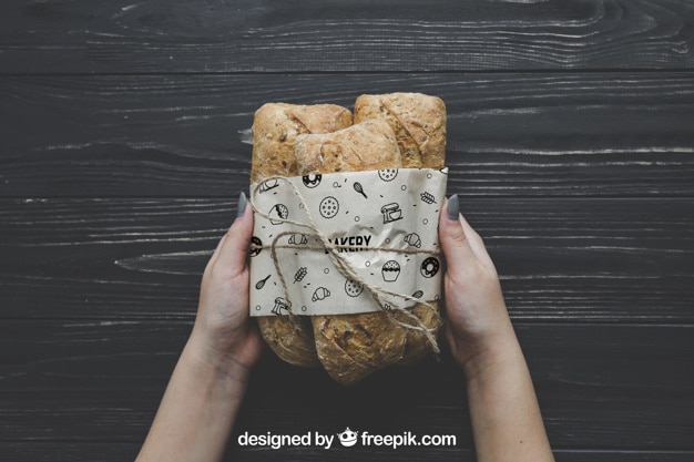 Download Free Customizable Bread Mockup In Psd Designhooks