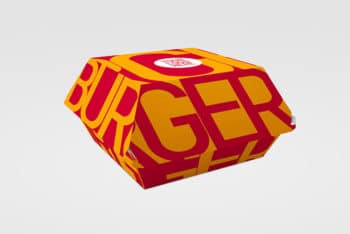 Free Burger Box Mockup