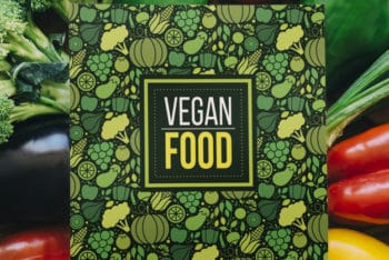 Free Customizable Vegan Food Mockup in PSD