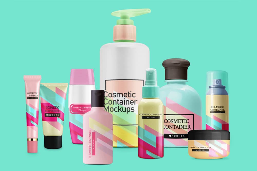 cosmetic container mockups