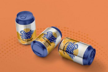 Free Can PSD Mockup