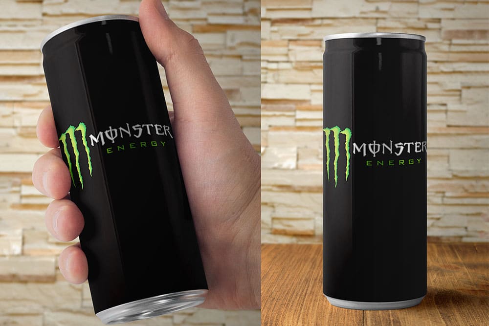 free energy drink can mockup