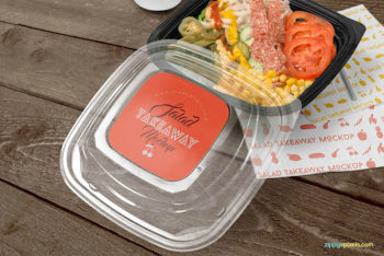 Free Food Box Mockup in PSD