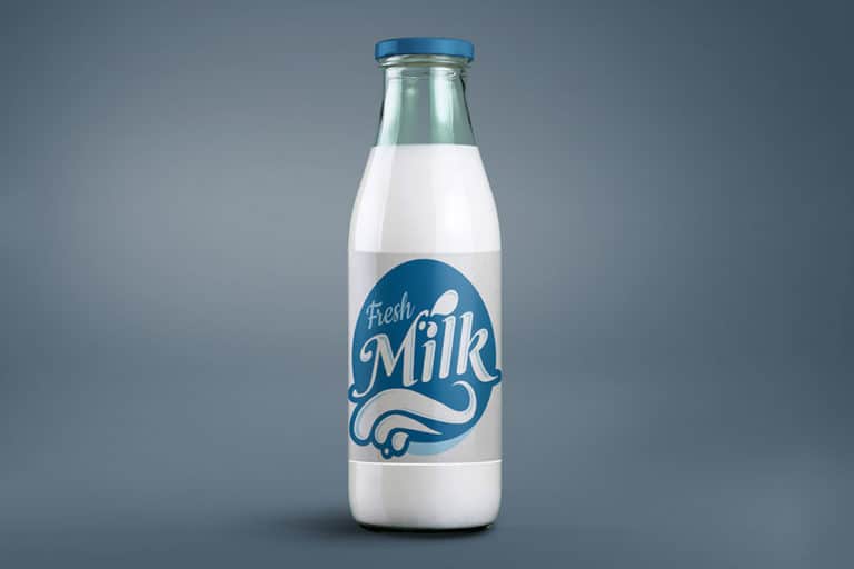 Free Milk Bottle Packaging Mockup in PSD DesignHooks