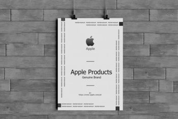 Download This Free Hanging Poster Mockup in PSD - Designhooks